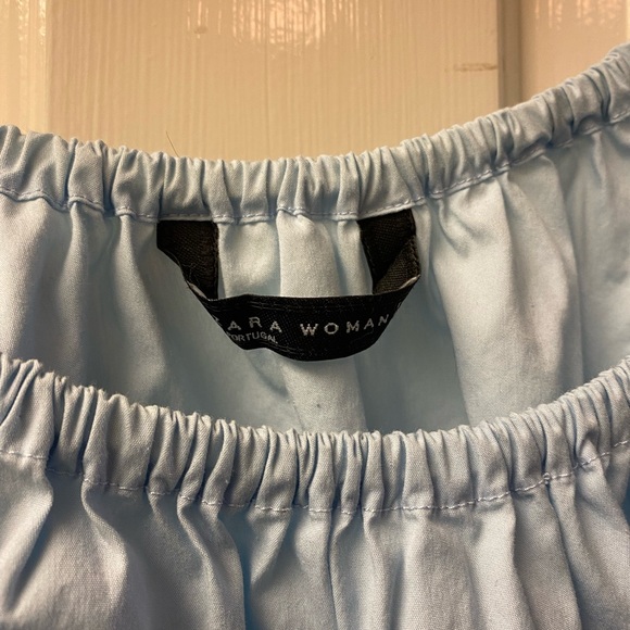ZARA Off The Shoulder Top Baby Blue - Picture 5 of 6